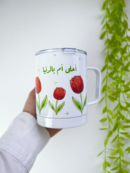 كوب ٤٠٠ مل - توليب أحمر