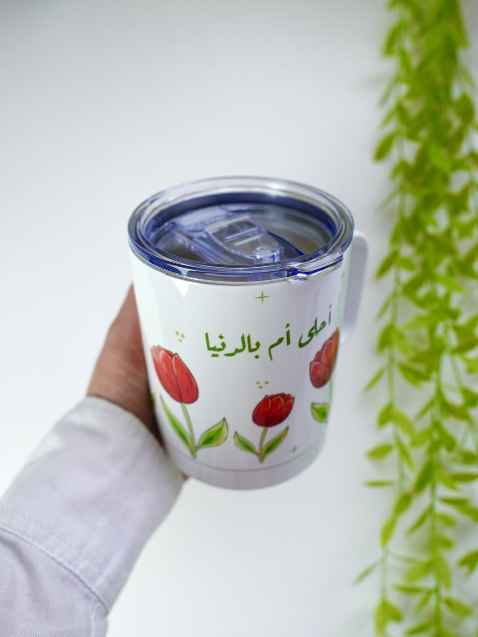 كوب ٤٠٠ مل - توليب أحمر